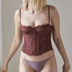 Out From Under Modern Love Corset Small Chocolate